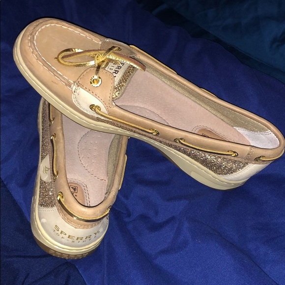 Gold Sperrys - Picture 4 of 5
